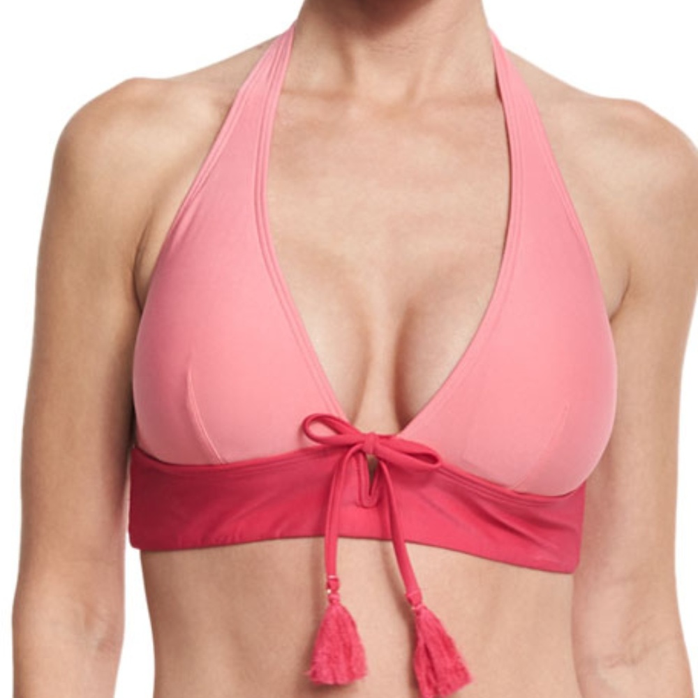 NWT KATE SPADE Bikini Halter Top With Tassels XS